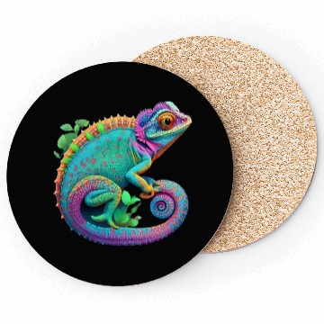 Discover Cute Chameleon is a colorful beautiful Cute animal Coasters