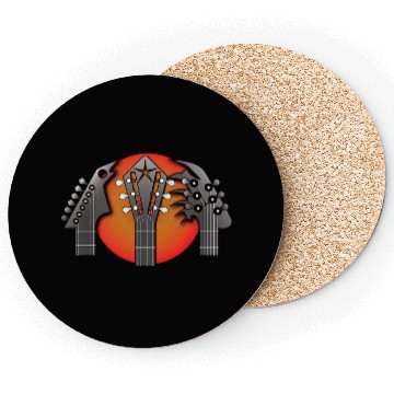 Discover Three Metal Guitars Coasters