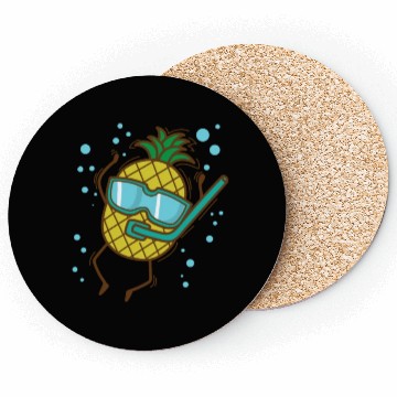 Discover Pineapple dives Tropical sweet Fruit Coasters
