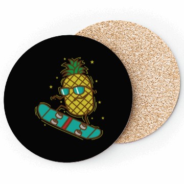 Discover Pineapple rides Skateboard sweet Fruit Coasters