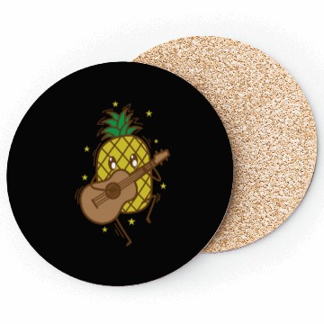 Discover Pineapple plays Guitar tropical sweet Fruit Coasters