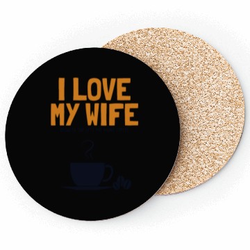 Discover I love my Wife Coffee Latte Art Barista Queen Coasters