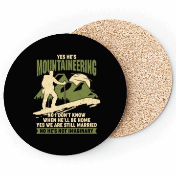Discover Mountaineering Mountaineer Wife Couple Gift Coasters