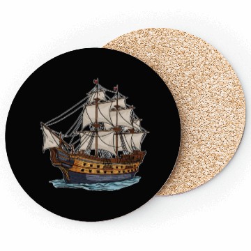 Discover Columbus Day 1492 Ship Coasters