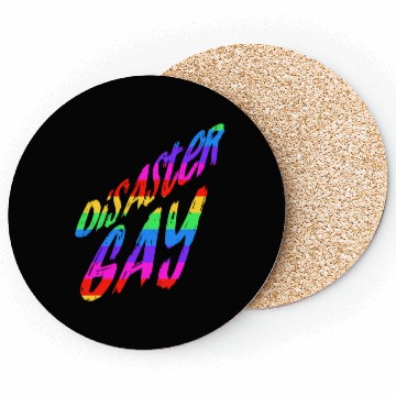 Discover Disaster Gay pride Flag Coasters