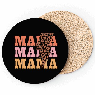 Discover MAMA Tiger Print Typography Coasters