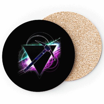 Discover Aesthetic Galaxy Pick Axe Miner Coasters