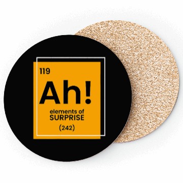 Discover Ah Element of surprise funny Chemist merch funny c Coasters