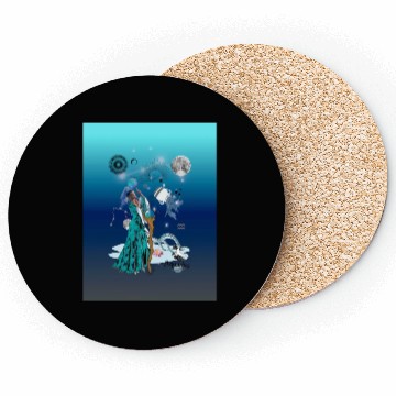 Discover Zodiac sign Aquarius in the unique version Graphic Coasters