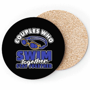 Discover Swimming Swimmer Couple Coasters