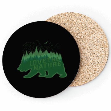 Discover Bear love nature Coasters