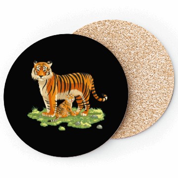 Discover Mother And Son Tiger Coasters