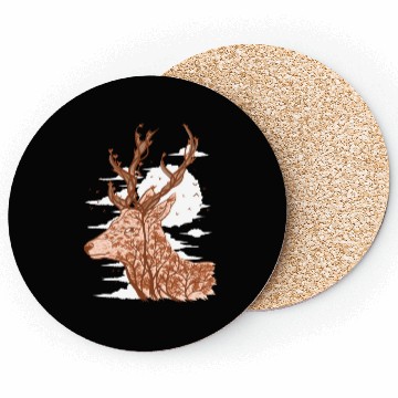 Discover Tree Deer Beautiful Animal Coasters