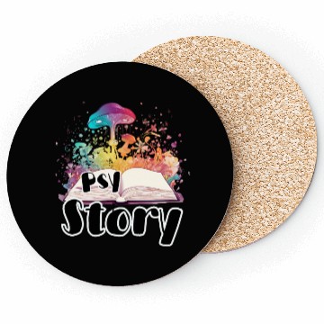 Discover Psy Story A Psychedelic Journey Through the Pages Coasters