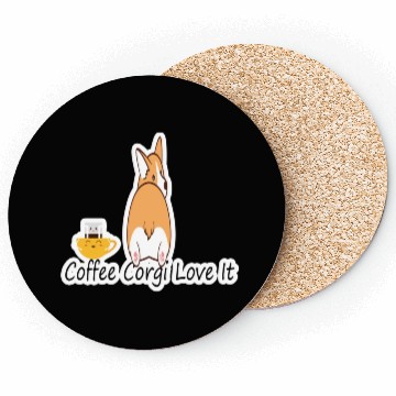 Discover Coffee Corgi Love It Coasters
