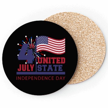 Discover 4th July Independence Day US Flag United States Coasters