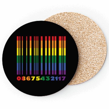 Discover Bar Code Gay LGBTQ Rainbow LGBT Pride Month Coasters