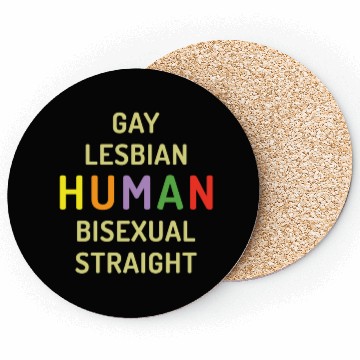 Discover Humanity Human LGBTQ Rainbow LGBT Pride Month Coasters