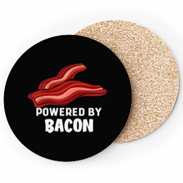 Discover Funny Saying Powered By Bacon Pig Farmer Humorous Coasters