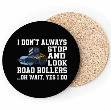 Discover Funny Road Roller Lover Outfit Construction Worker Coasters