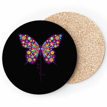 Discover butterflies floral Coasters