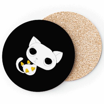 Discover black white kittens 04 Coasters