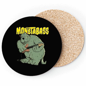 Discover Monster Bass Guitar Player Coasters