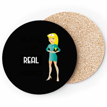 Discover Nurse Aur Real Hero Cartoon Coasters
