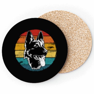 Discover German Shepherd Lovers Vintage Mom Dad Dog Pet Coasters