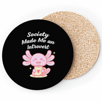Discover Handcrafted by Society Introvert Sayings Antisocia Coasters