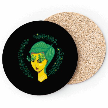 Discover Hello Spring Green Witch Mother Nature Coasters