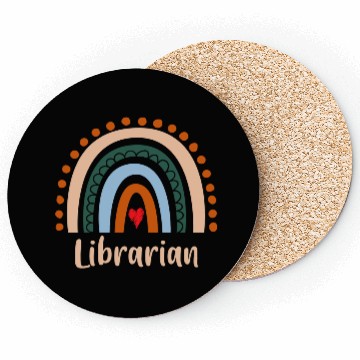 Discover Librarian Boho Rainbow Back To School Appreciation Coasters