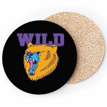 Discover The fierce wild bear old school style Coasters