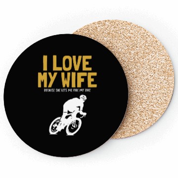 Discover I love my Wife Cyclist Gravel City Bike Cyclist Coasters