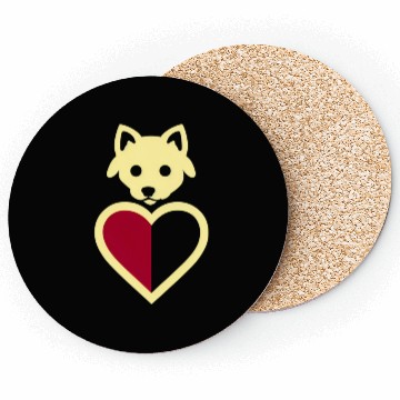 Discover Love dog Coasters