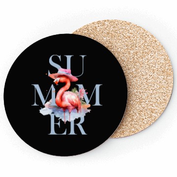 Discover Summer Flamingo Coasters