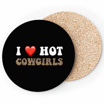 Discover I Love Hot Cowgirls, Animal Print, Rodeo Design Coasters