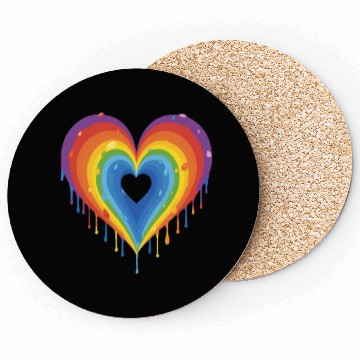 Discover Embrace LGBT Pride: Rainbow Heart, Gay, Lesbian, Coasters