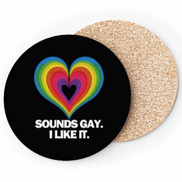 Discover Sounds Gay I' Like It Pride Month Lesbian Gay Bi Coasters