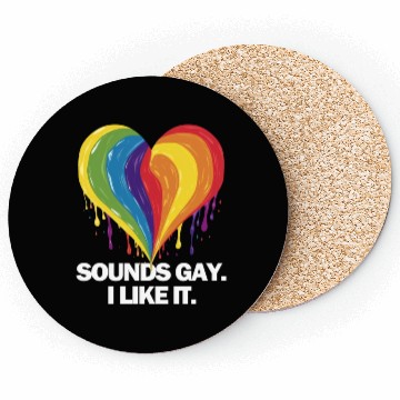 Discover Sounds Gay I' Like It Pride Month Lesbian Gay Bi Coasters
