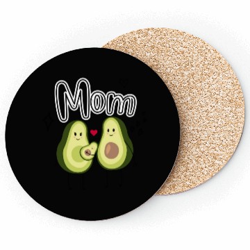 Discover Cute Avocado Family Mom Design Coasters