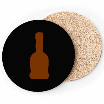 Discover Liquor Bottle Vector Single Color Coasters