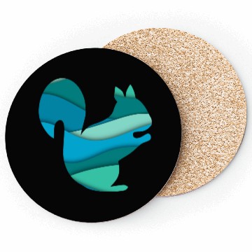 Discover Teal Squirrel Coasters