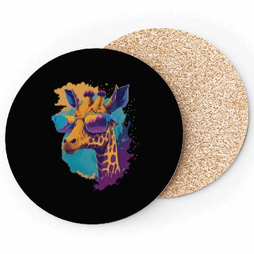 Discover Giraffe Wearing Sunglass Coasters