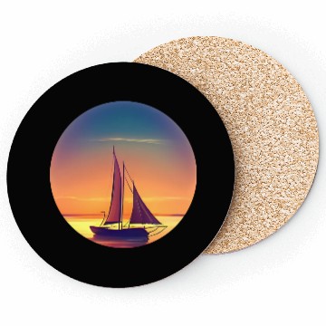 Discover Sailboat sunset design Coasters