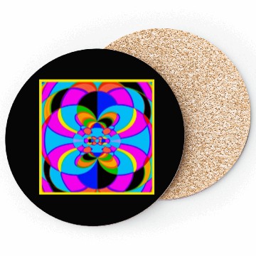 Discover Fresh Colorful Neon Patterns Art Coasters