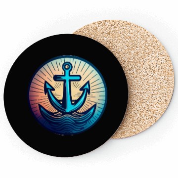 Discover Sailing Motor Boat Anchor Around Sunset Coasters