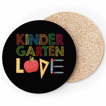 Discover Kindergarten Love Teacher student Classroom Tools Coasters