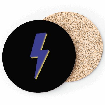 Discover Lightning Bolt Blue 3D Coasters