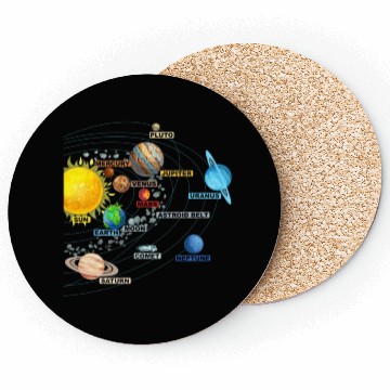 Discover Solar System Planets Astronomy Space Science Girls Coasters
